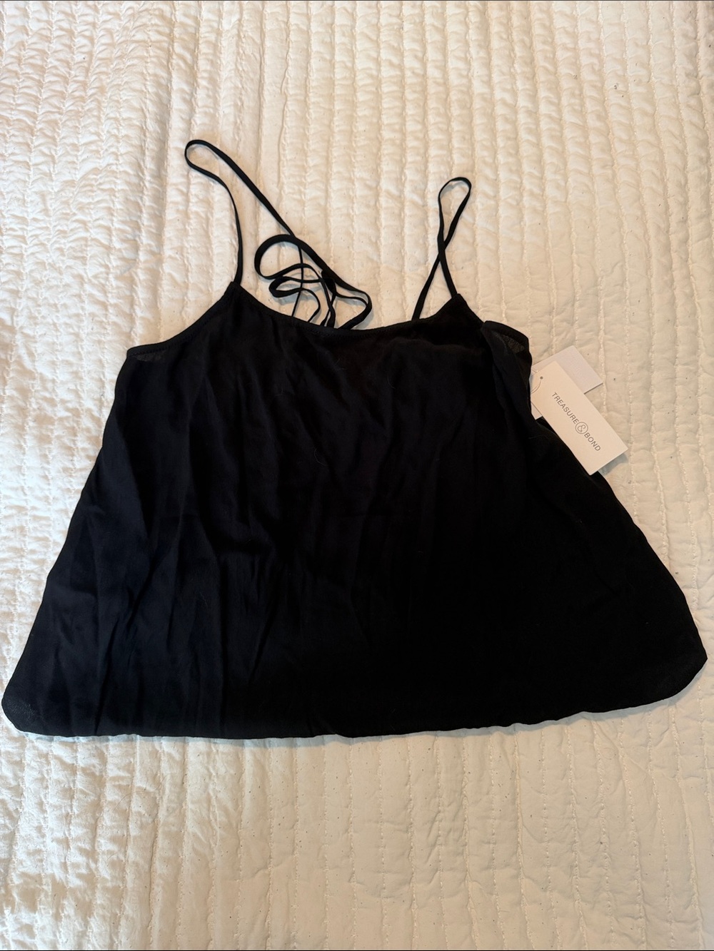 Treasure & Bond Black Spaghetti-Strap Camisole